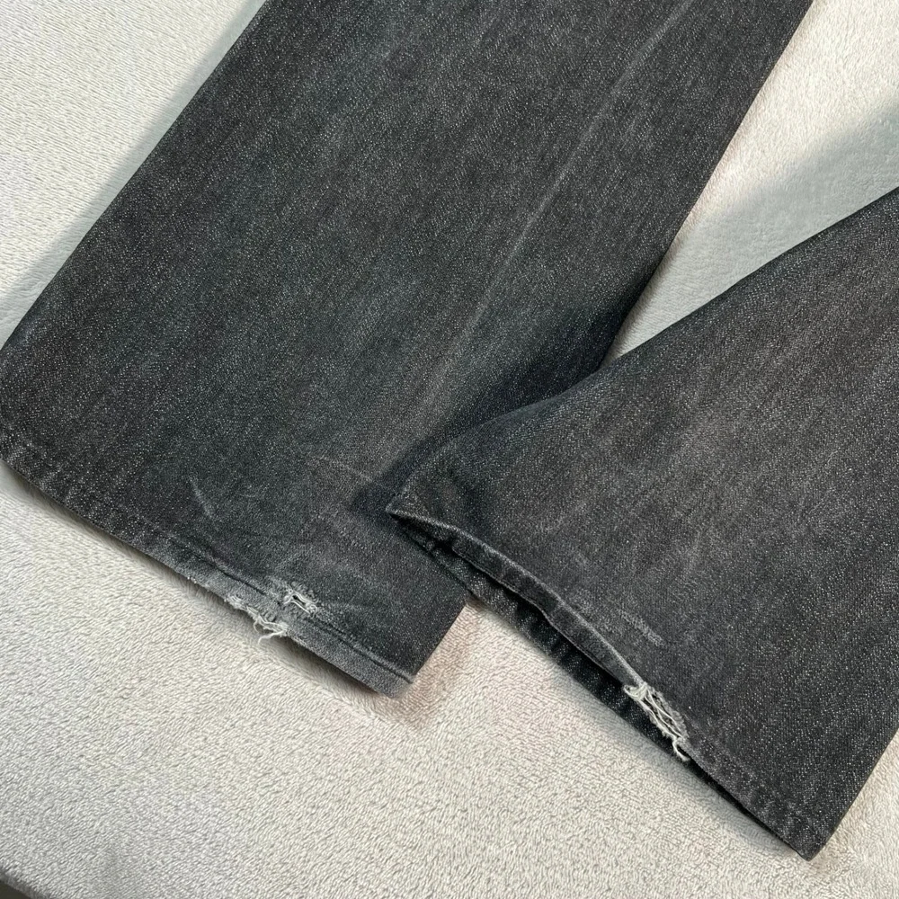 True Religion Jeans Men's Size 36x34 Black Denim Ricky Straight Leg Made in USA